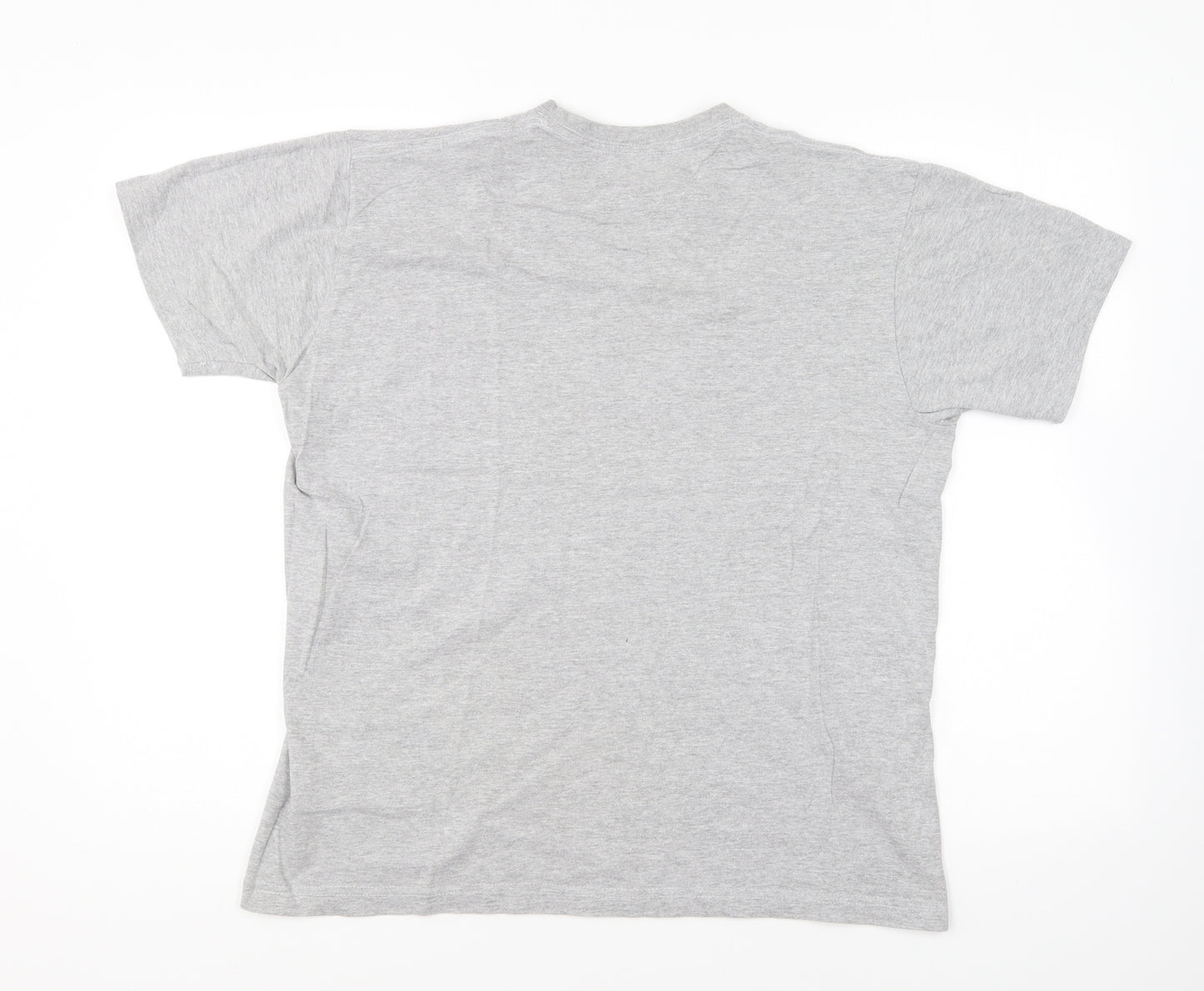 DH Shirts Mens Grey Cotton T-Shirt Size M Round Neck - Let It Snow