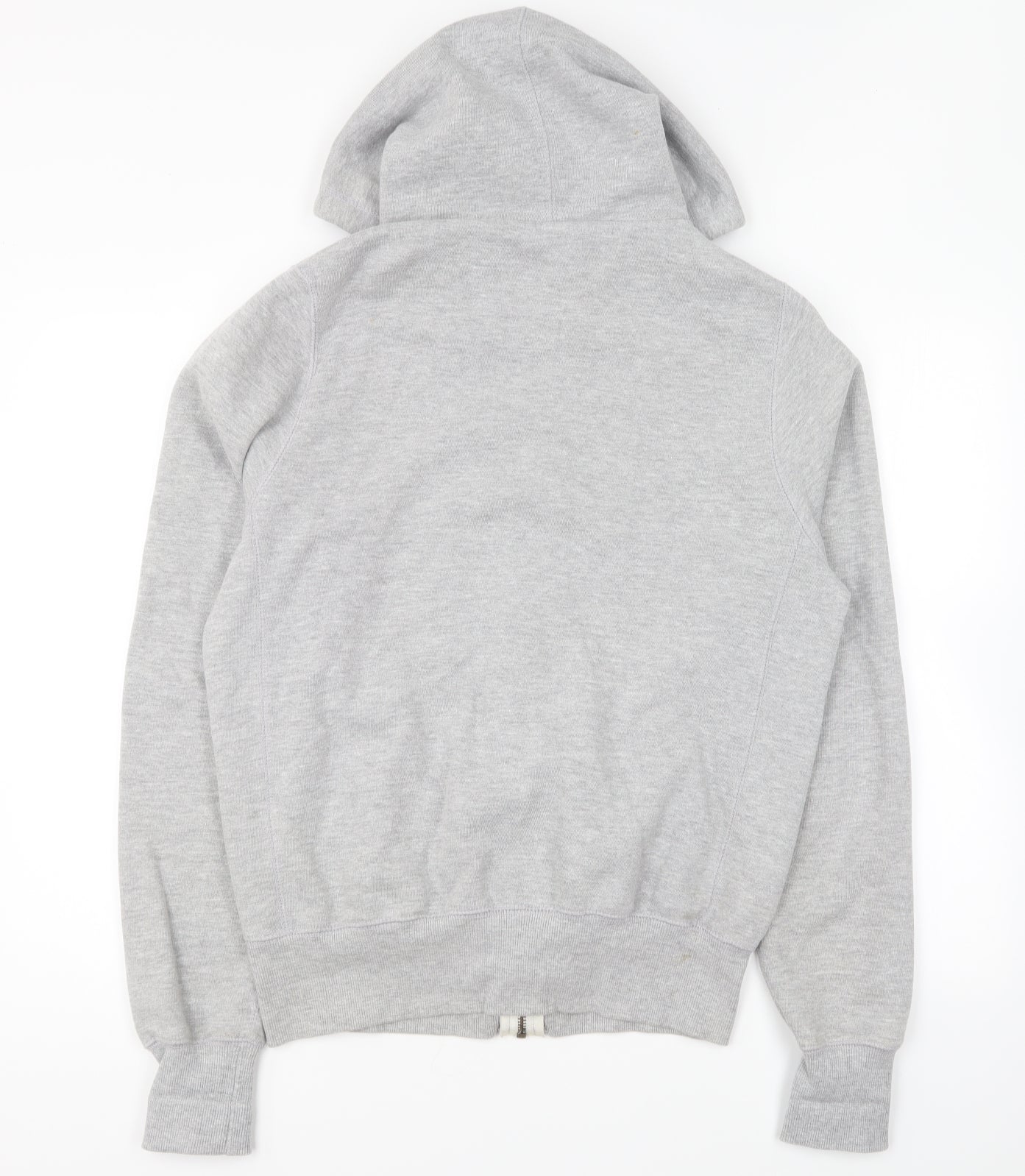 Just Hoods Mens Grey Cotton Full Zip Hoodie Size M