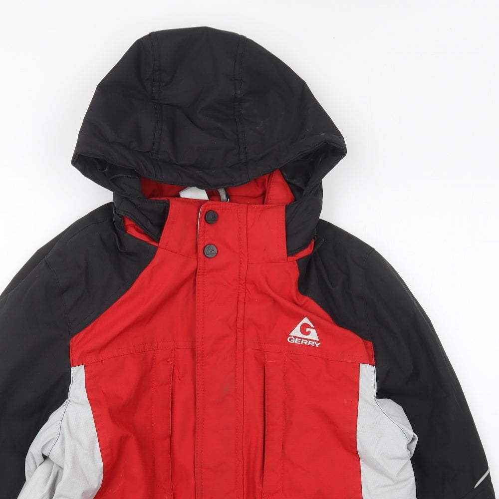 Gerry Womens Red Rain Coat Coat Size M Zip