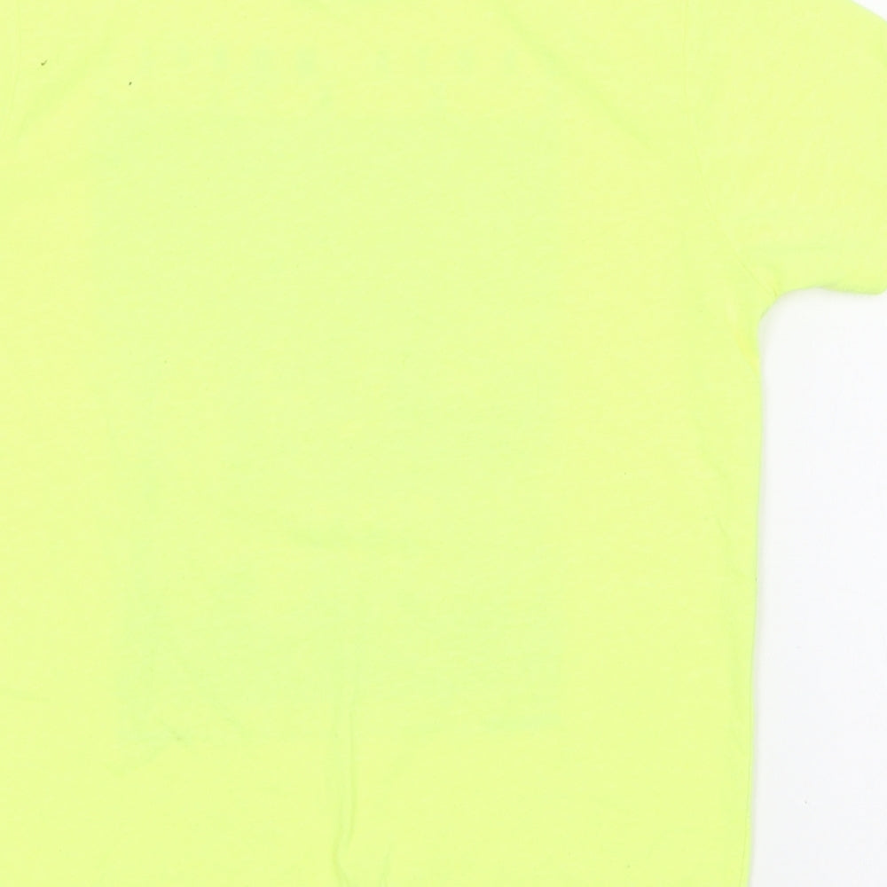 Primark Boys Yellow Cotton Basic T-Shirt Size 6-7 Years Round Neck Pullover - Santa Monica