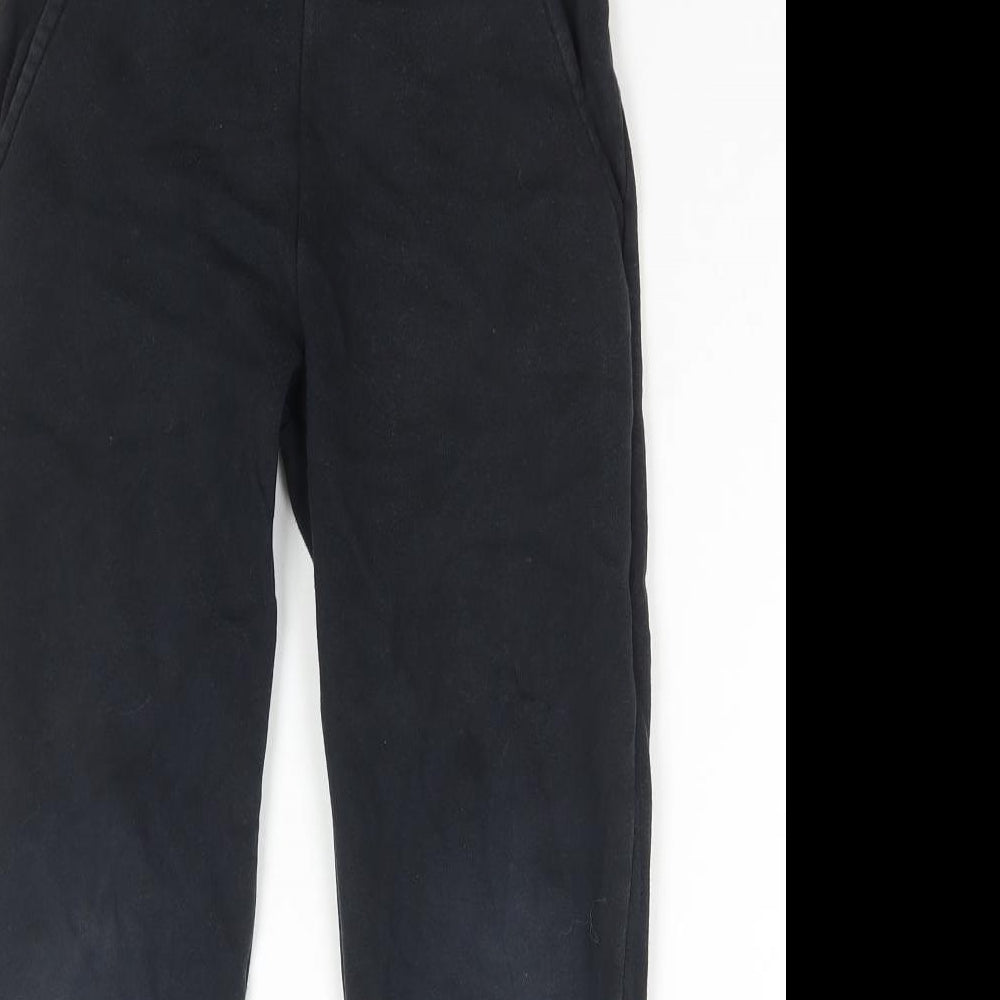 Marks and Spencer Boys Blue Cotton Jogger Trousers Size 7-8 Years Regular Drawstring