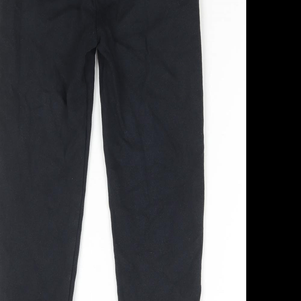 Marks and Spencer Boys Blue Cotton Jogger Trousers Size 7-8 Years Regular Drawstring