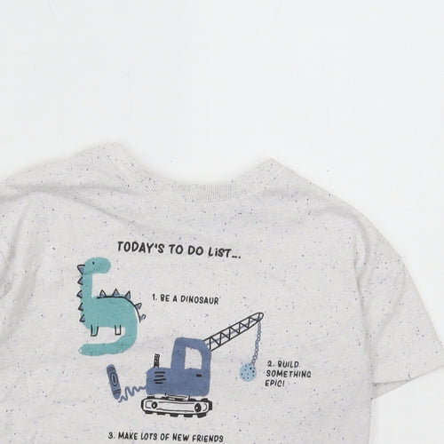 Matalan Boys Grey Cotton Basic T-Shirt Size 2-3 Years Round Neck Pullover - To do list