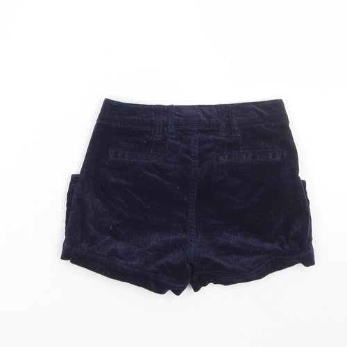 name it Girls Blue Cotton Boyfriend Shorts Size 6 Years Regular Zip