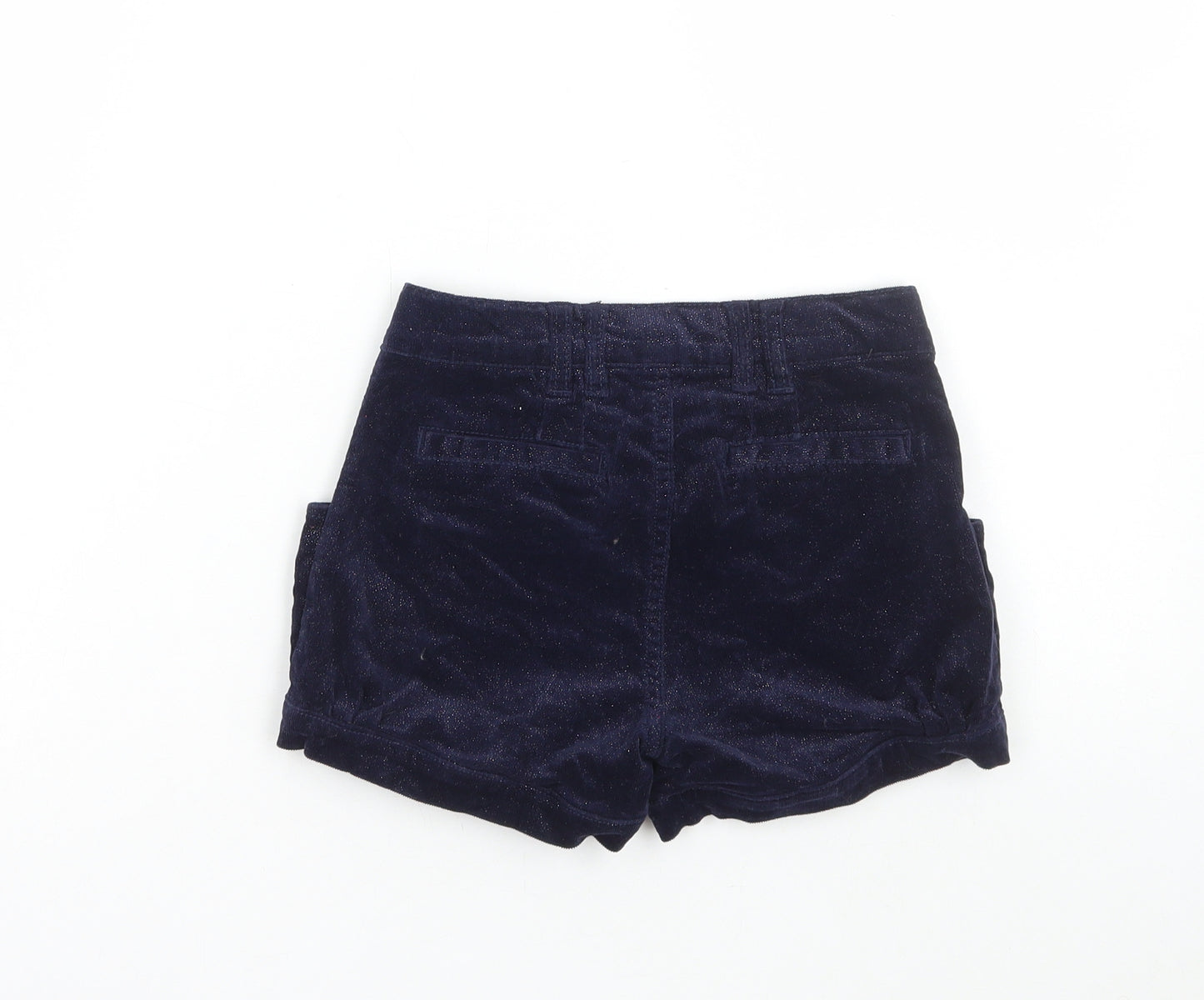 name it Girls Blue Cotton Boyfriend Shorts Size 6 Years Regular Zip
