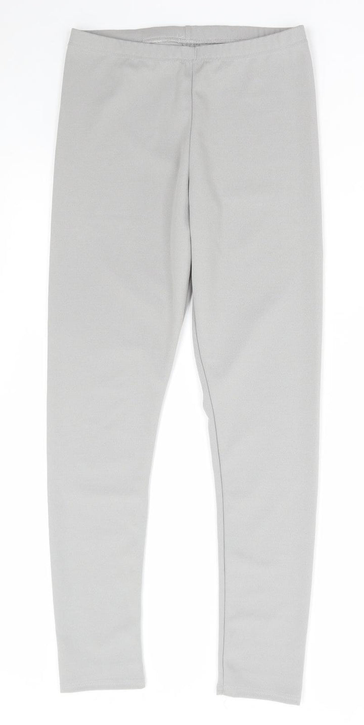 Misspap Womens Grey Polyester Trousers Size M L28 in Regular