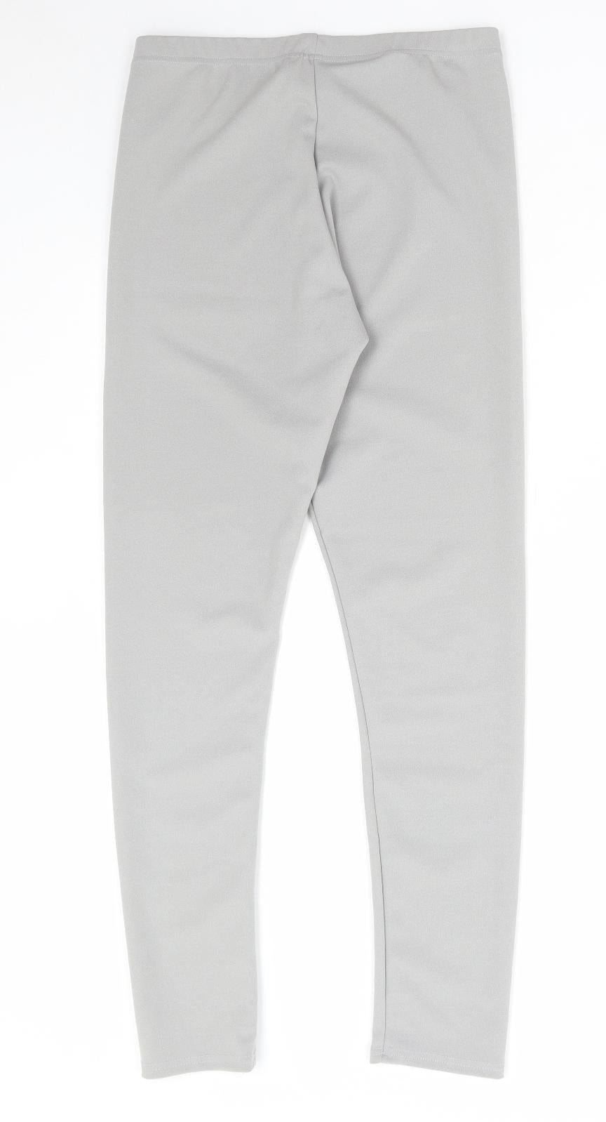 Misspap Womens Grey Polyester Trousers Size M L28 in Regular