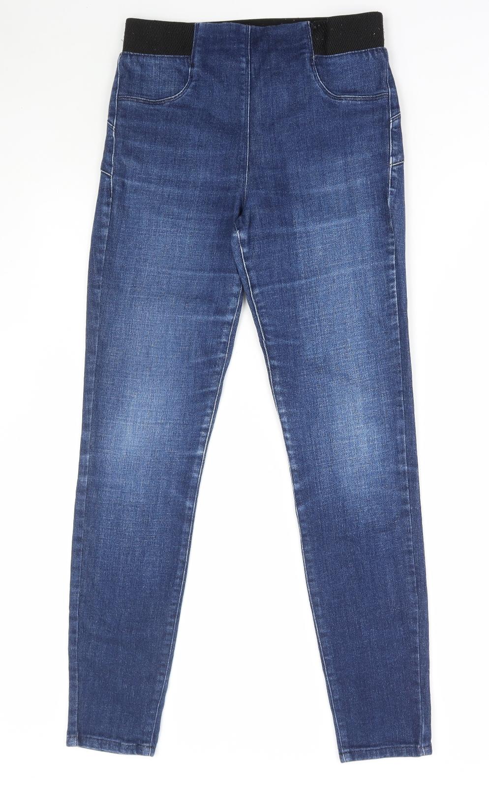 NEXT Womens Blue Cotton Jegging Jeans Size 12 L31 in Regular