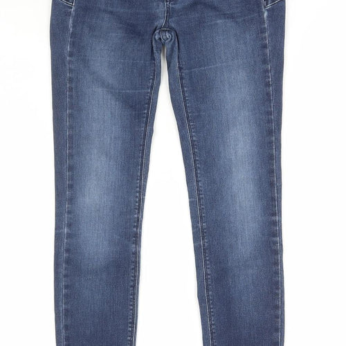 One size Womens Blue Cotton Skinny Jeans Size 30 in L26 in Regular Zip