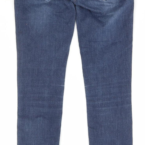 One size Womens Blue Cotton Skinny Jeans Size 30 in L26 in Regular Zip