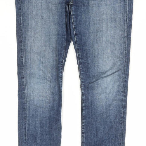 &Denim Womens Blue Cotton Skinny Jeans Size 32 in L32 in Regular Zip