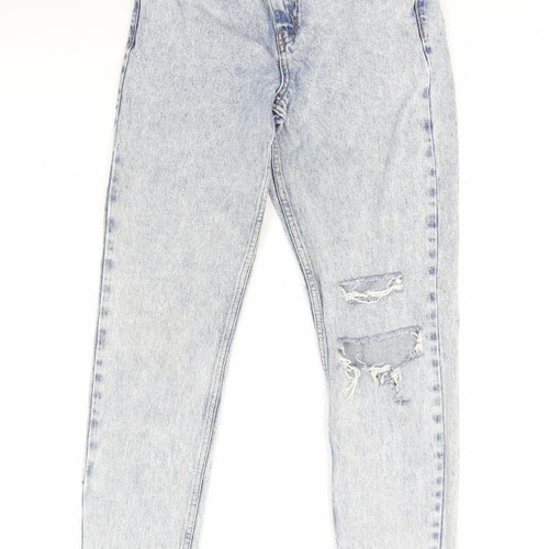Topshop Womens Blue Cotton Skinny Jeans Size 25 in L32 in Regular Zip