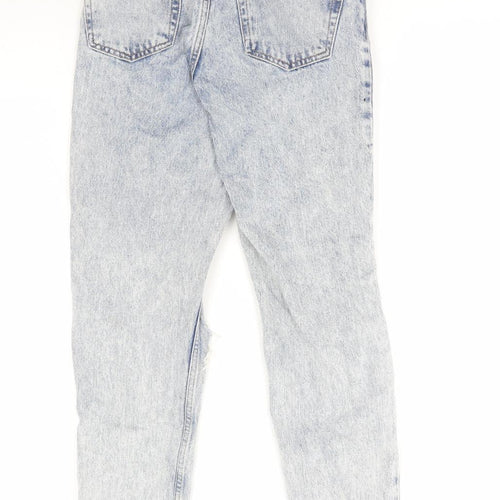 Topshop Womens Blue Cotton Skinny Jeans Size 25 in L32 in Regular Zip