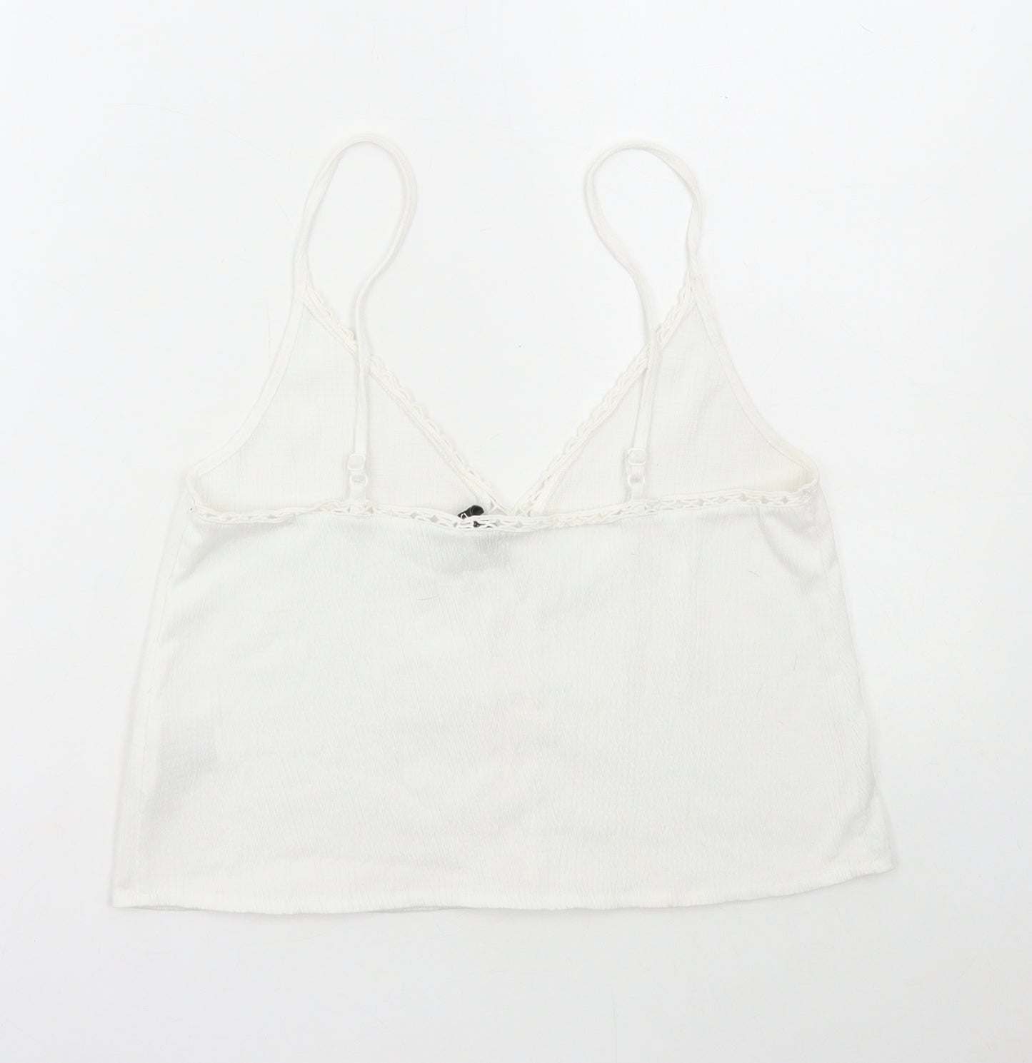 Divided by H&M Womens White Polyester Camisole Tank Size XS Scoop Neck - Lace Detail