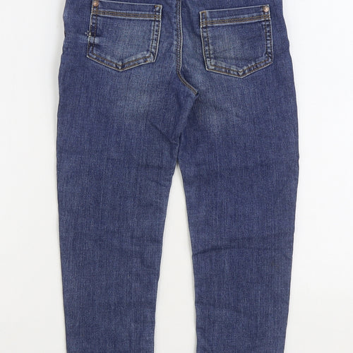 George Boys Blue Cotton Straight Jeans Size 5-6 Years Regular Drawstring