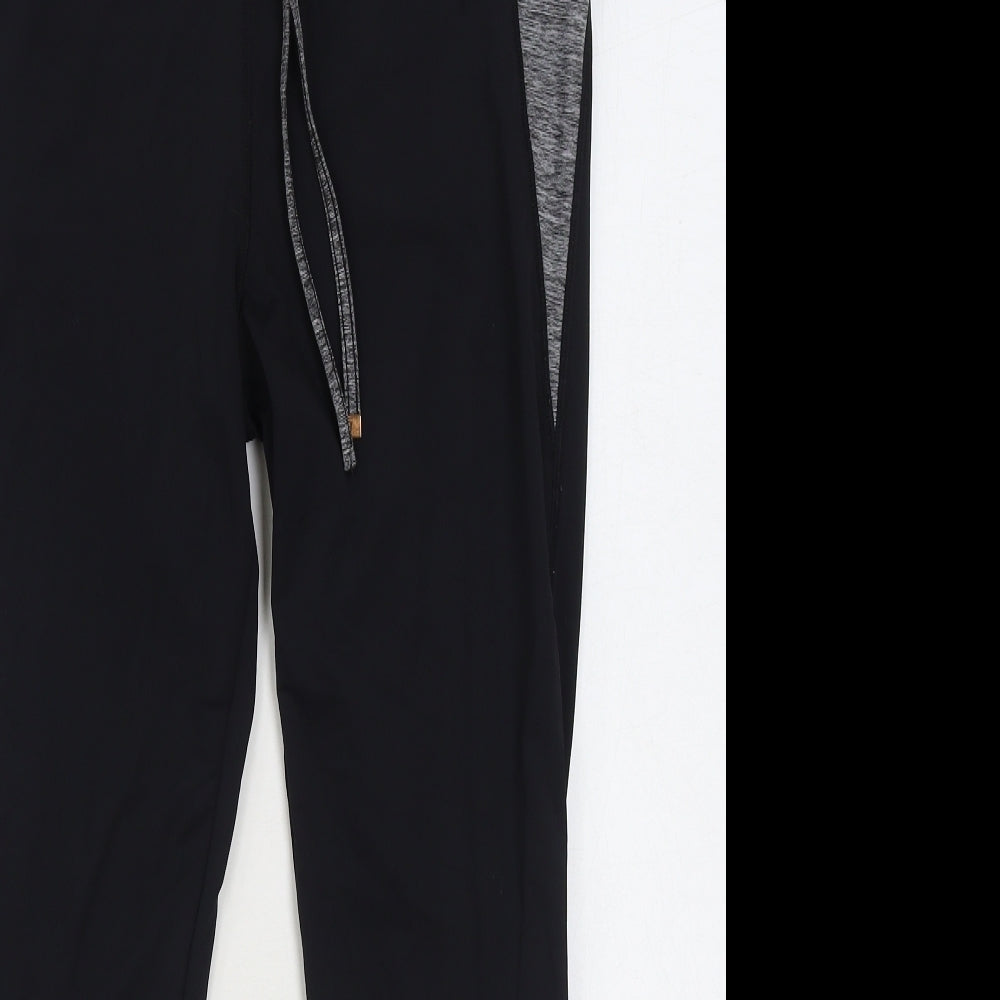 F&F Womens Black Polyester Jogger Leggings Size L L27 in