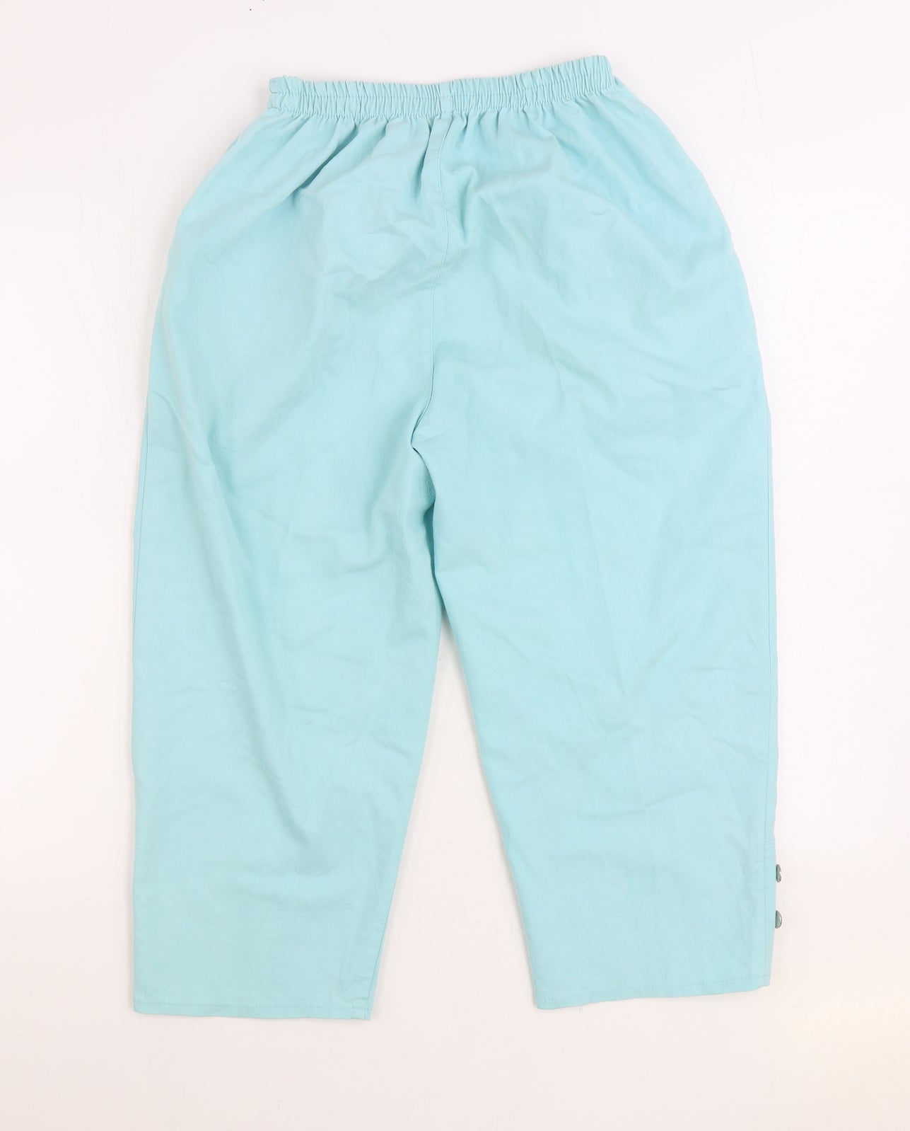 Preworn Womens Blue Cotton Cargo Trousers Size S L20 in Regular