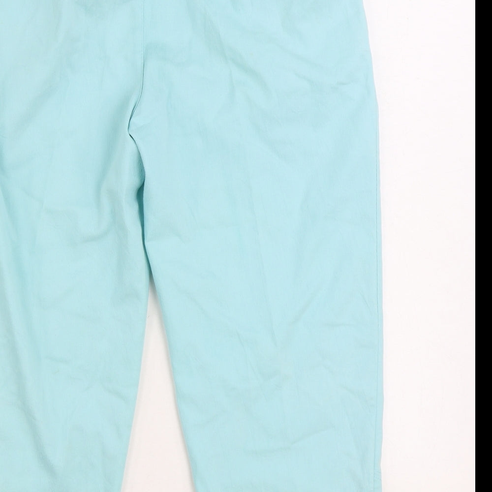 Preworn Womens Blue Cotton Cargo Trousers Size S L20 in Regular