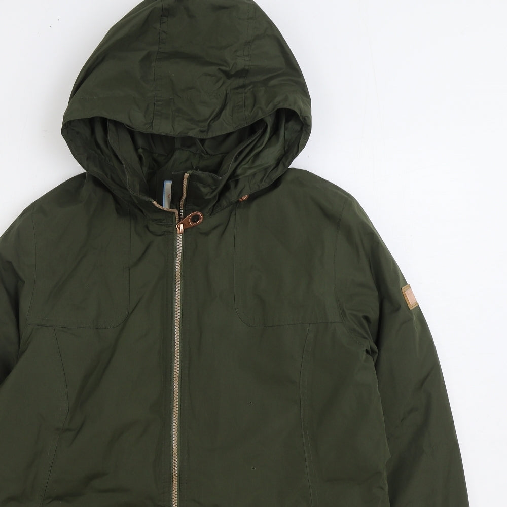 Regatta Womens Green Rain Coat Coat Size 14 Zip