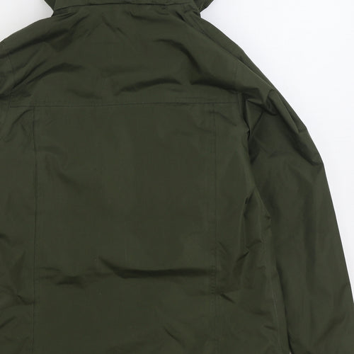 Regatta Womens Green Rain Coat Coat Size 14 Zip