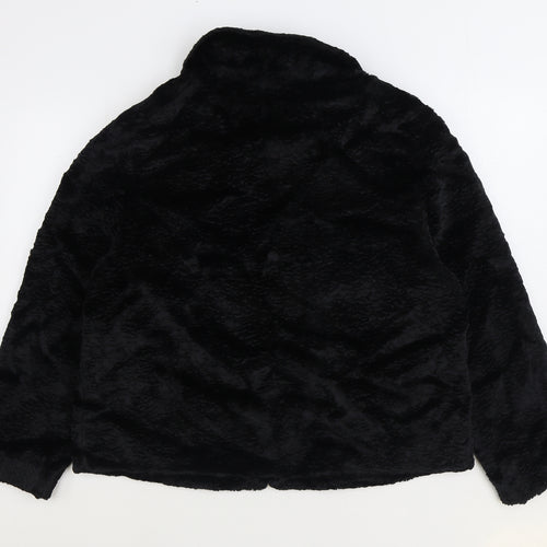 Furnatic Womens Black Jacket Size 12 Hook & Eye