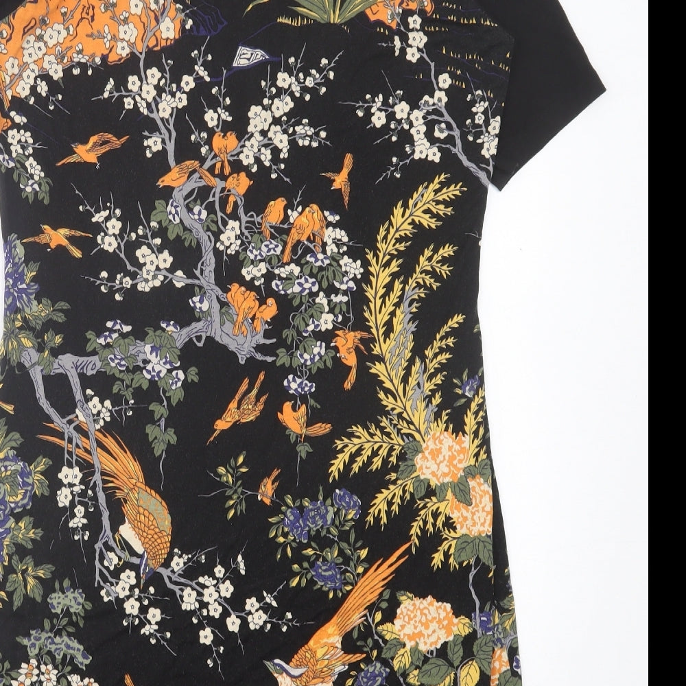 NEXT Womens Multicoloured Floral Viscose Shirt Dress Size 16 Collared Button - Oriental Print