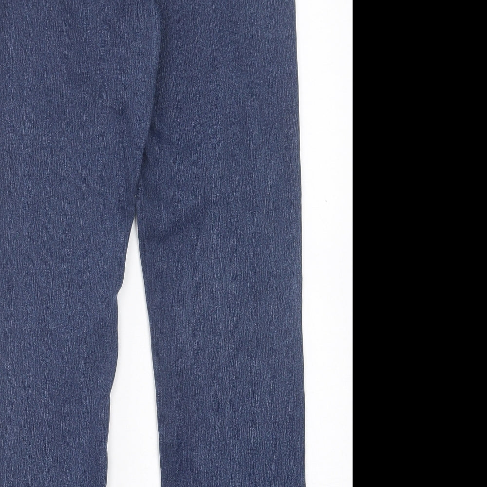 TU Womens Blue Cotton Straight Jeans Size 14 L25 in Regular Button