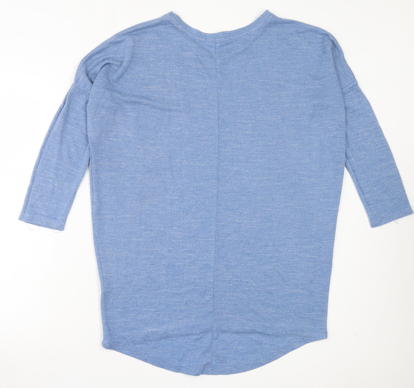 Atmosphere Womens Blue Polyester Basic T-Shirt Size 8 Crew Neck