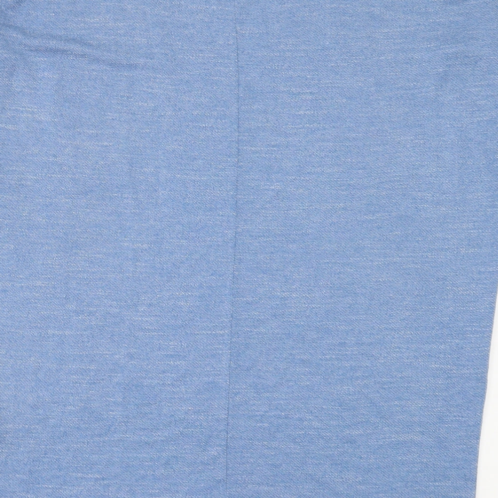 Atmosphere Womens Blue Polyester Basic T-Shirt Size 8 Crew Neck