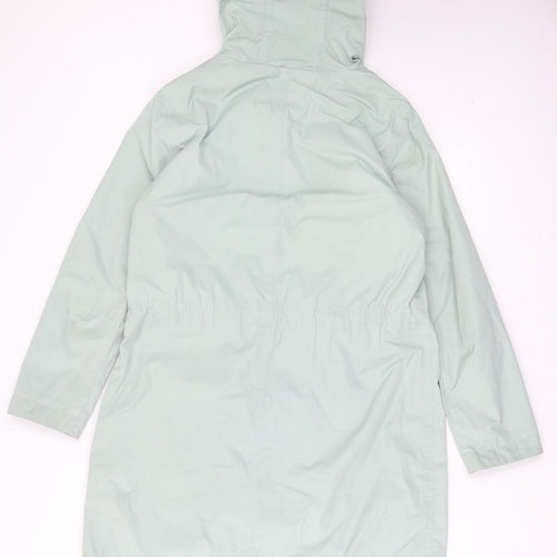 Marks and Spencer Womens Green Rain Coat Coat Size 12 Zip