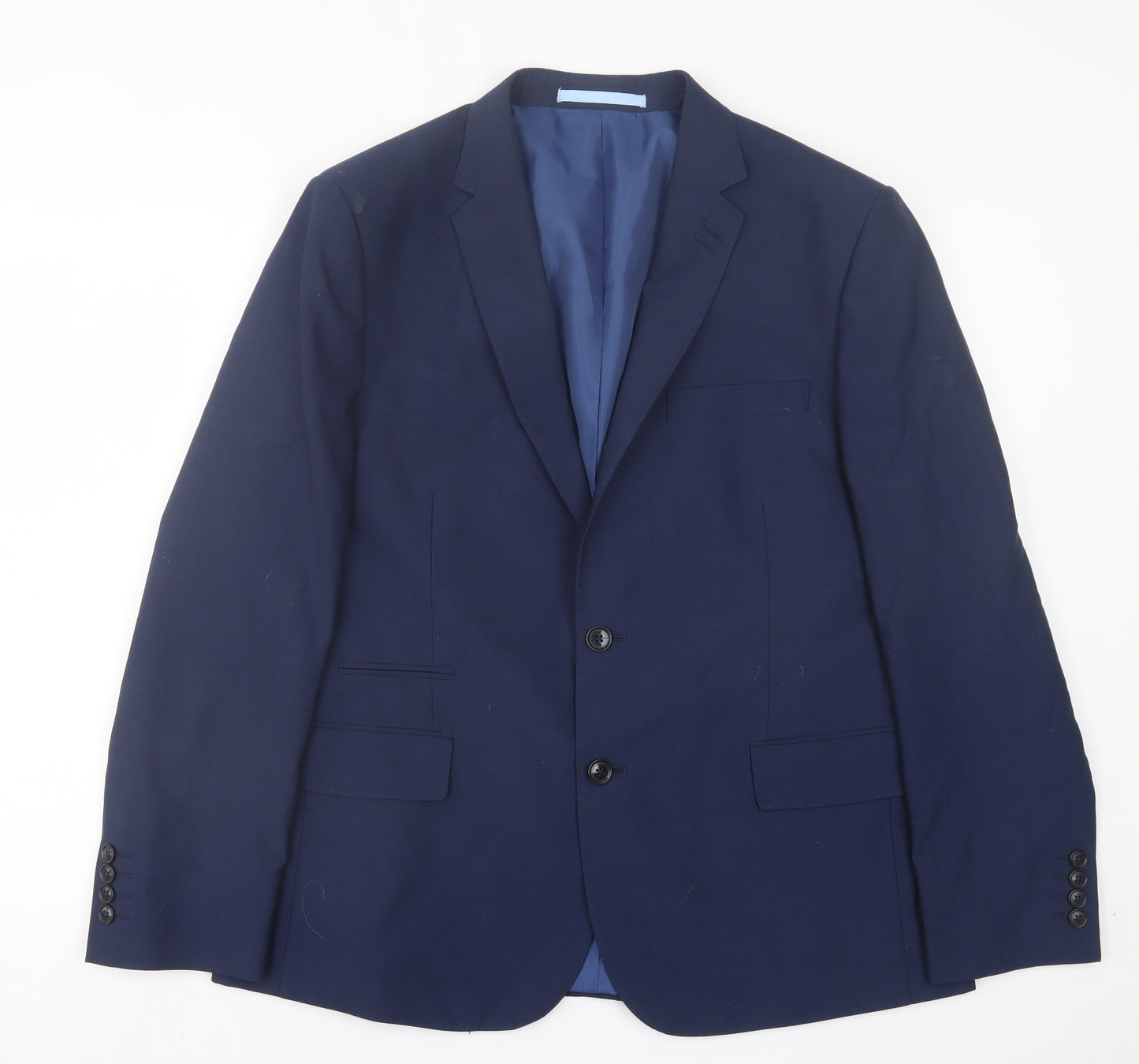 Marks and Spencer Mens Blue Wool Jacket Suit Jacket Size 42