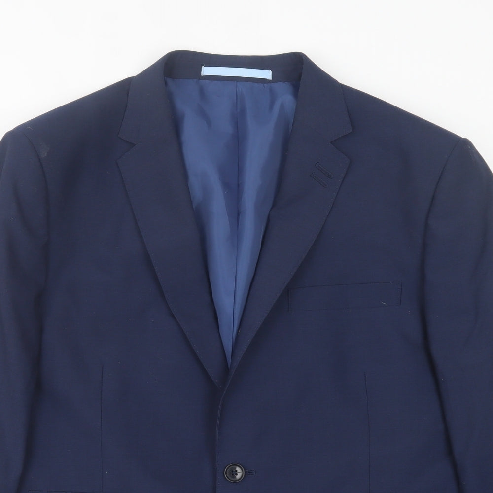 Marks and Spencer Mens Blue Wool Jacket Suit Jacket Size 42