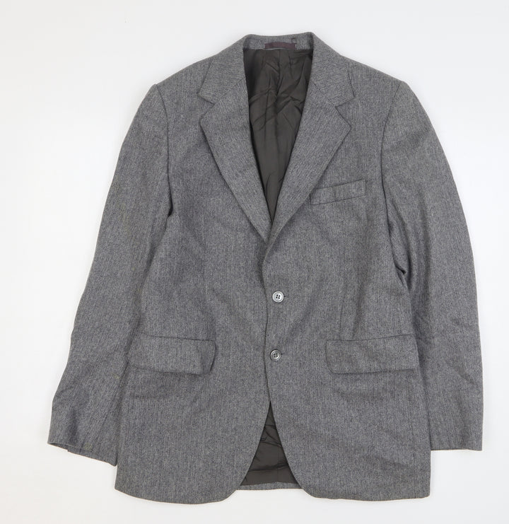John Collier Mens Grey Wool Jacket Suit Jacket Size 40