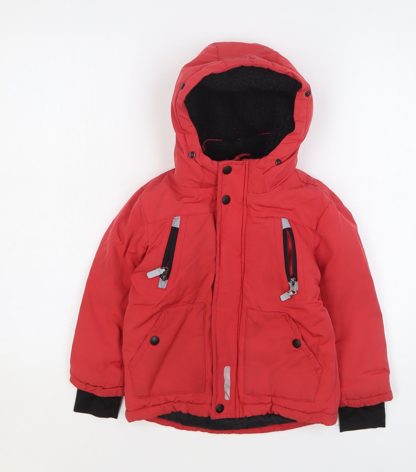 Nutmeg Boys Red Rain Coat Coat Size 4-5 Years Zip