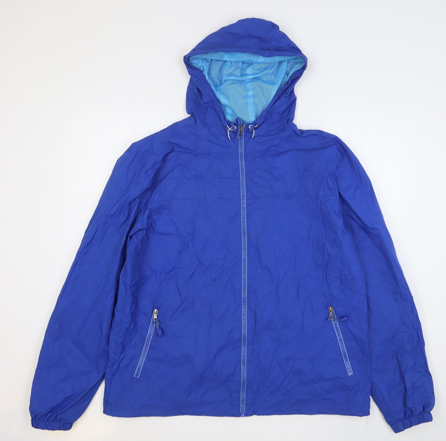 Peacocks Mens Blue Windbreaker Coat Size 2XL Zip