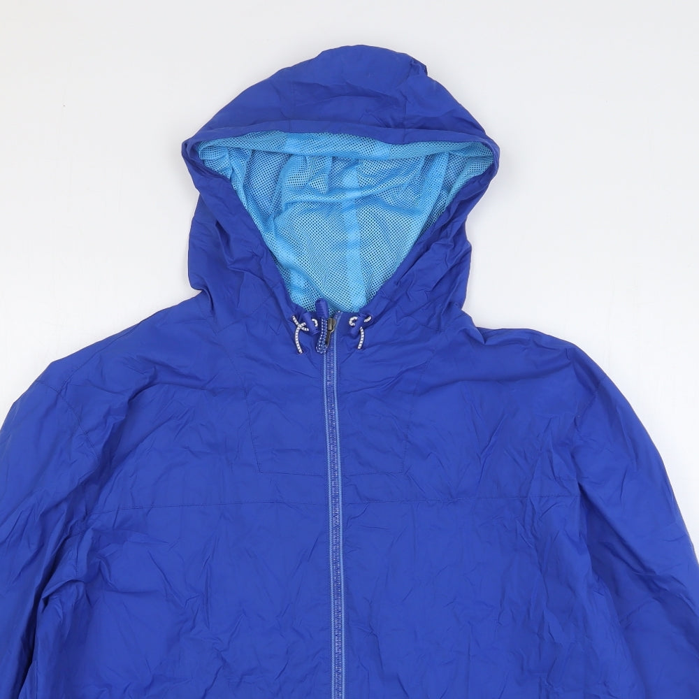 Peacocks Mens Blue Windbreaker Coat Size 2XL Zip