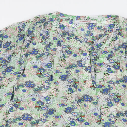 NEXT Womens Multicoloured Floral Viscose Basic Blouse Size 20 V-Neck
