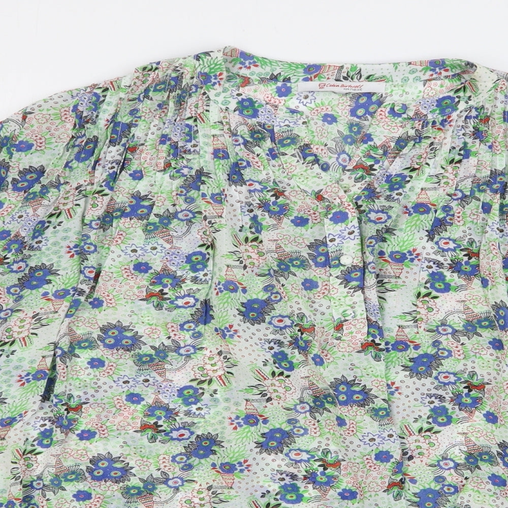 NEXT Womens Multicoloured Floral Viscose Basic Blouse Size 20 V-Neck