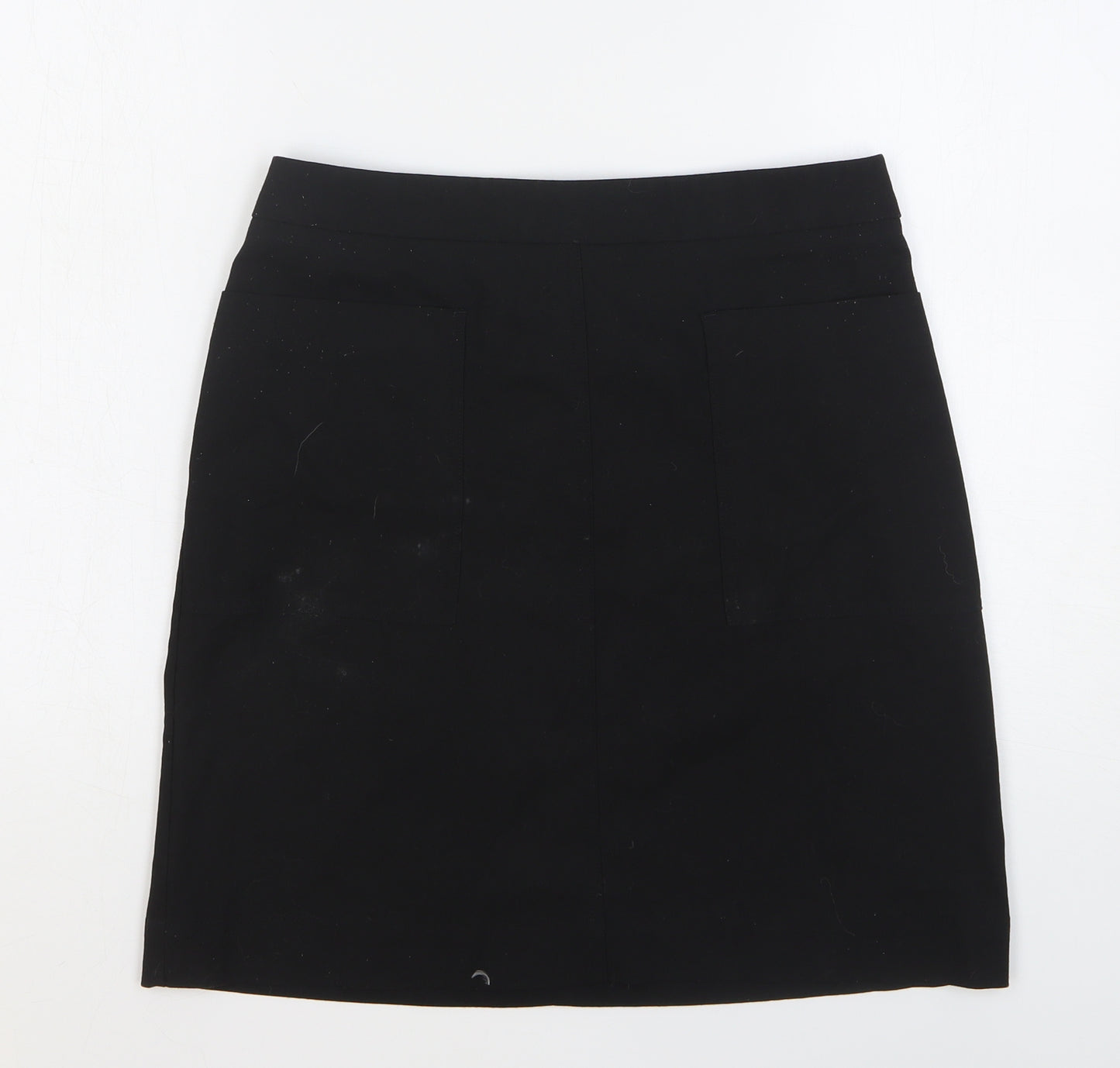NEXT Womens Black Polyester Mini Skirt Size 8 Zip
