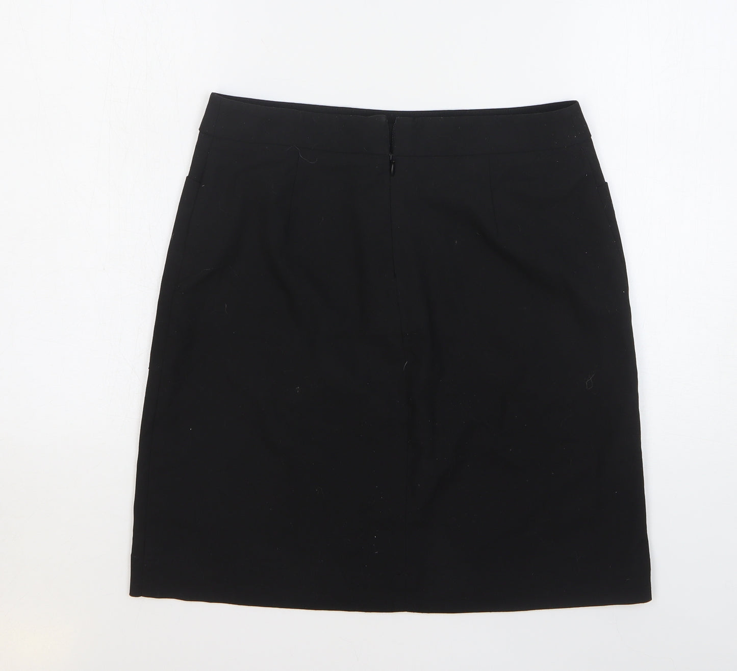 NEXT Womens Black Polyester Mini Skirt Size 8 Zip