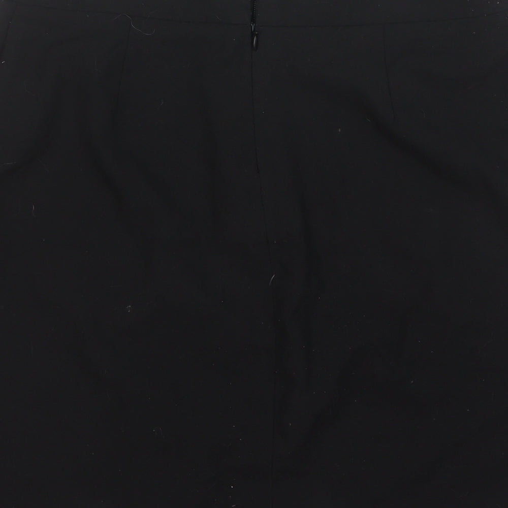 NEXT Womens Black Polyester Mini Skirt Size 8 Zip