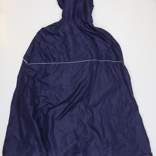 Crivit Mens Blue Rain Coat Poncho Size L Zip