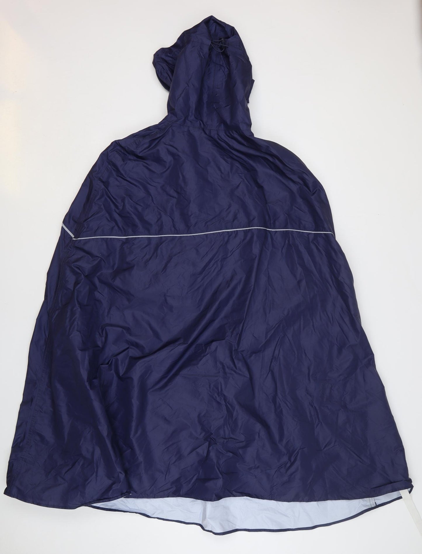 Crivit Mens Blue Rain Coat Poncho Size L Zip