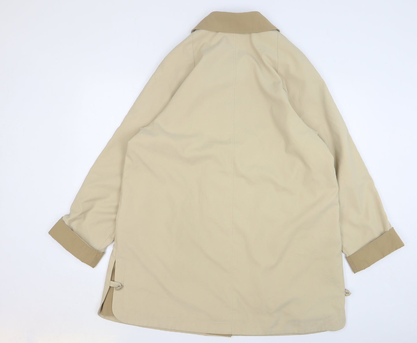 Holmewood Womens Beige Overcoat Coat Size 14 Button