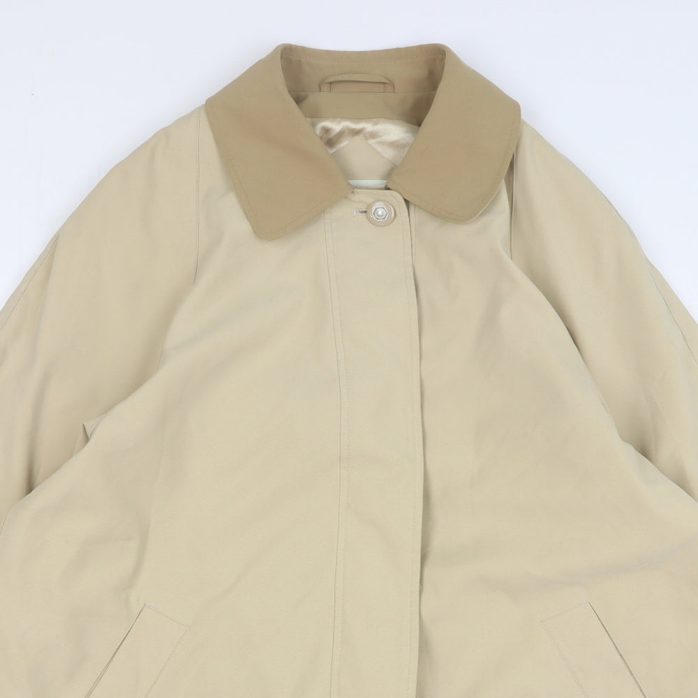 Holmewood Womens Beige Overcoat Coat Size 14 Button