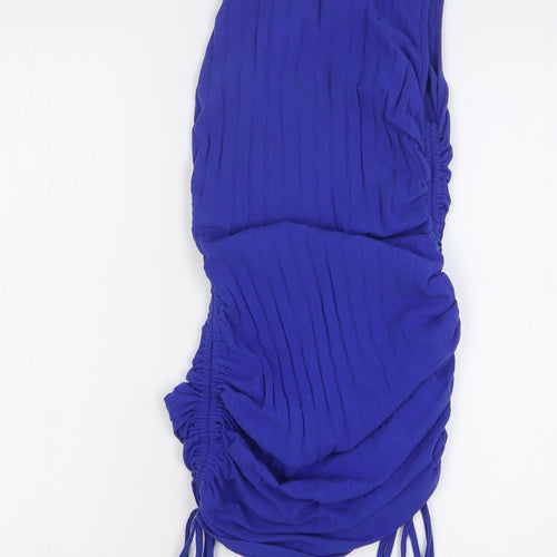 SheIn Womens Blue Cotton Bodycon Size 6 Round Neck Pullover