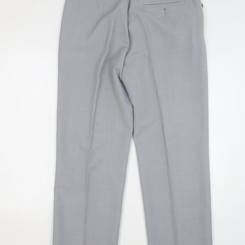 Farah Womens Grey Polyester Trousers Size 36 L31 in Regular Button