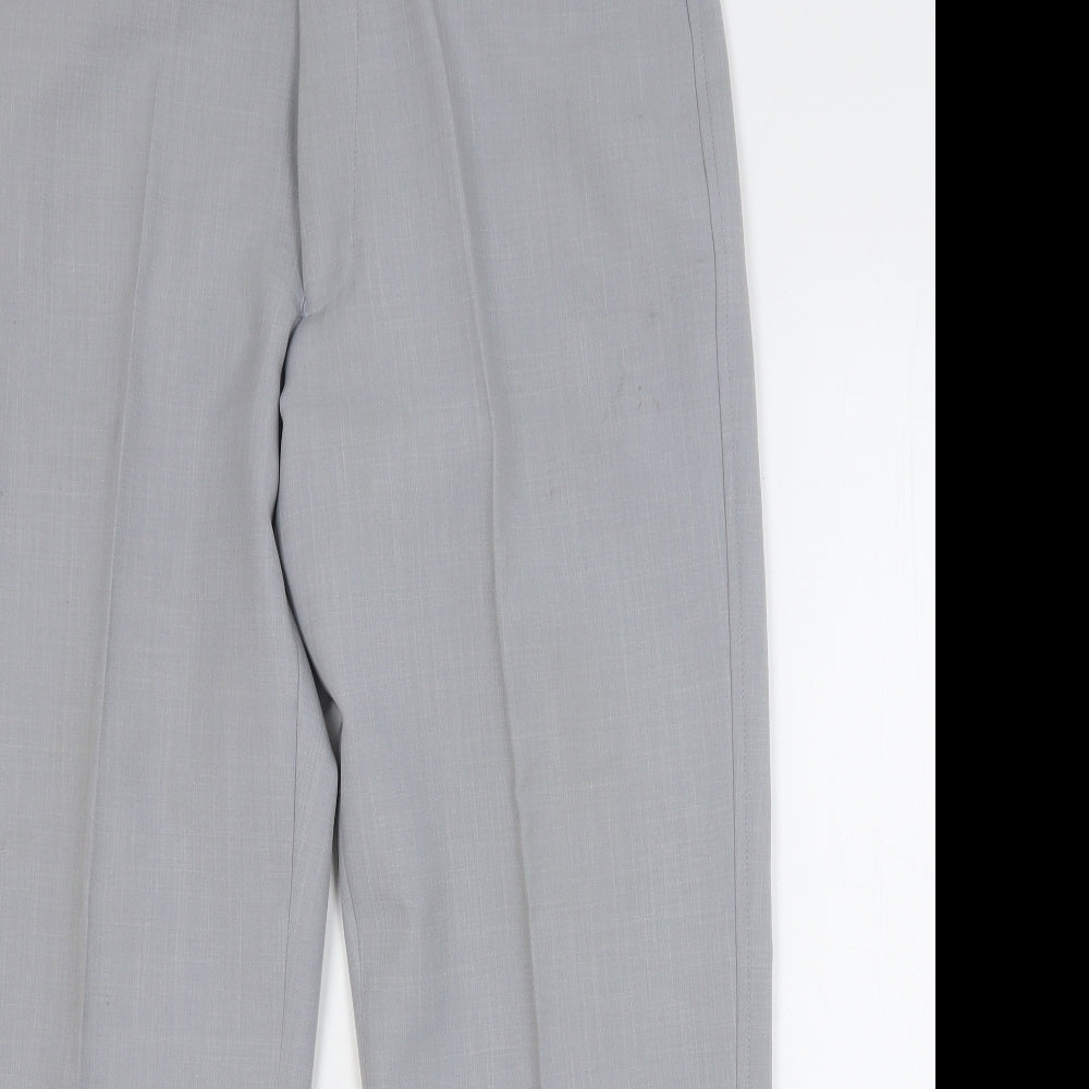 Farah Womens Grey Polyester Trousers Size 36 L31 in Regular Button