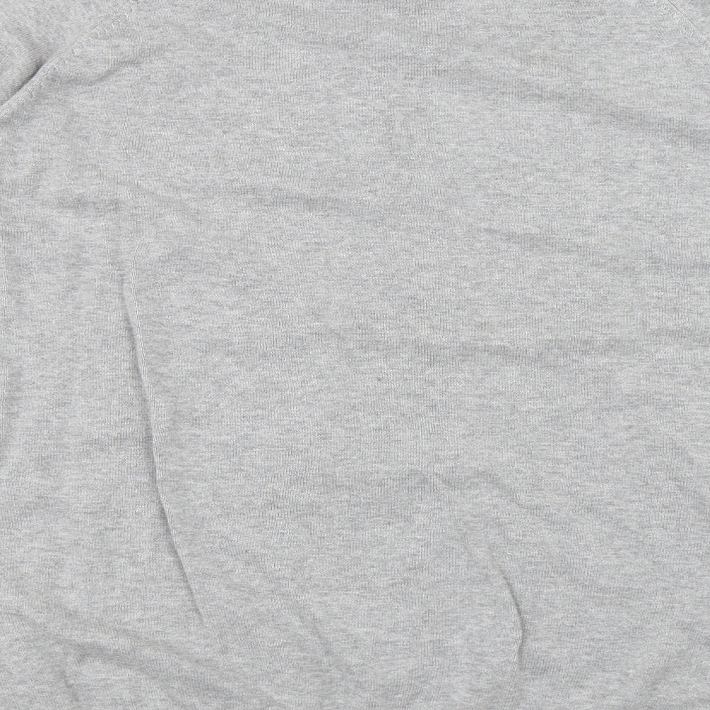 Holmes & Co Mens Grey Round Neck Cotton Pullover Jumper Size XL