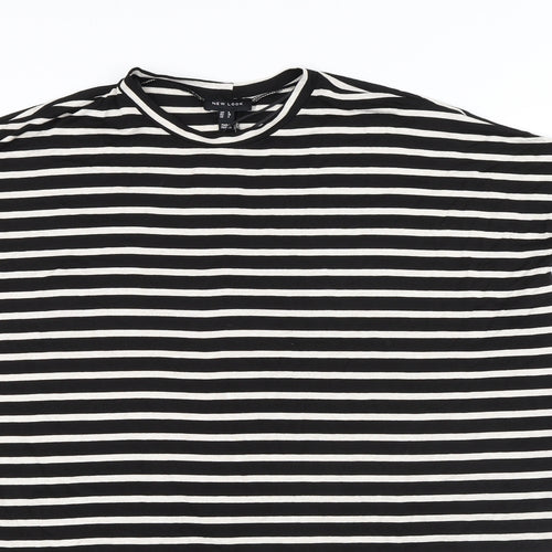 New Look Womens Multicoloured Striped Viscose T-Shirt Dress Size 8 Round Neck